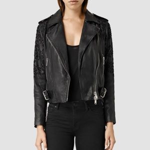 all saints philomena leather jacket size 4